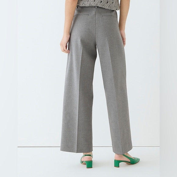 Grey MILLY wide leg, flat front trouser - Picture 2 of 7